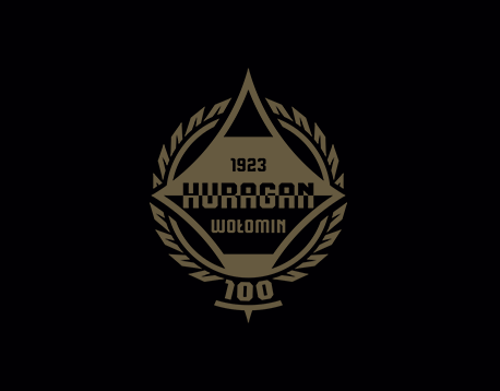 Huragan Wołomin 100 years anniversary logo design by Kuba Malicki
